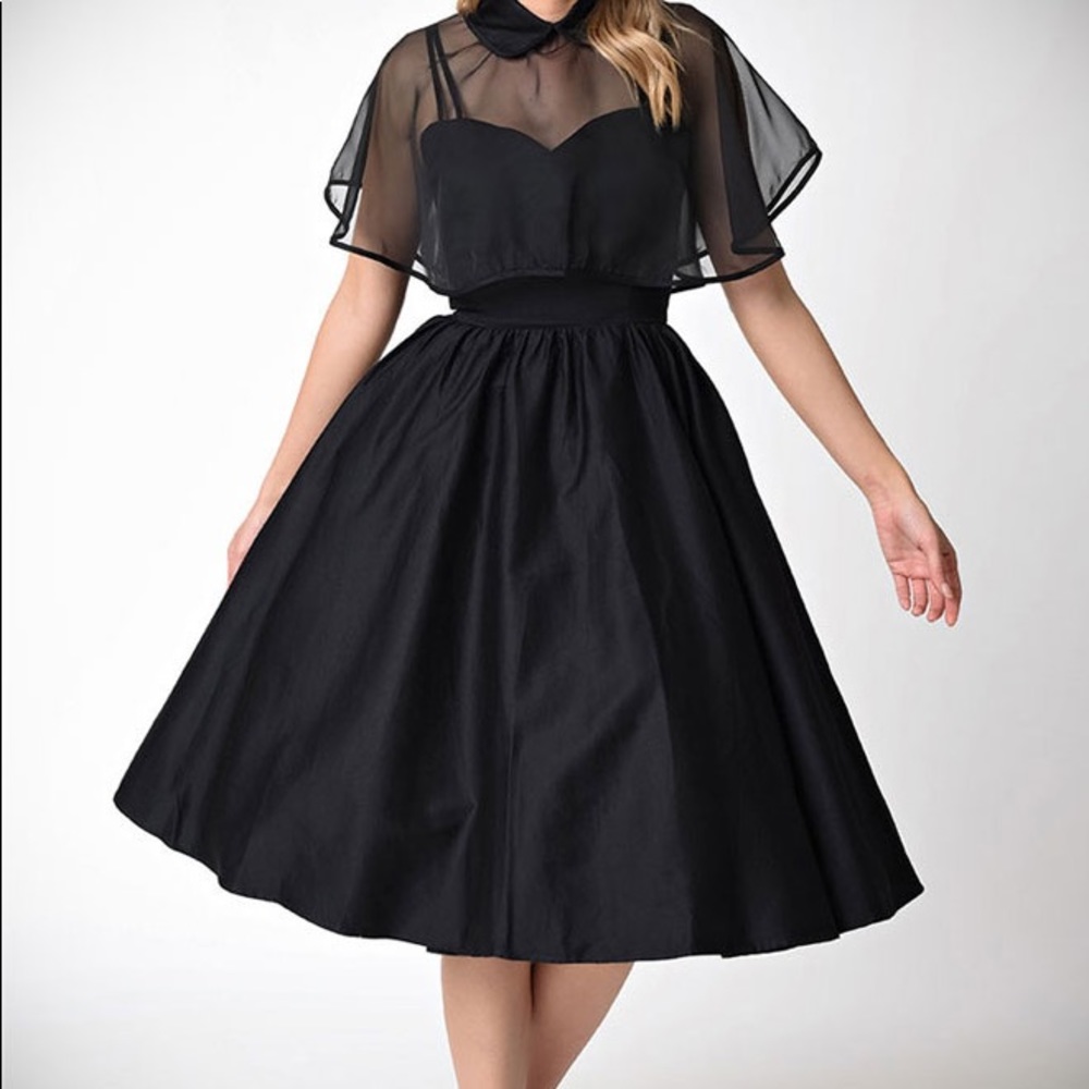 Unique Vintage Cape Dress set